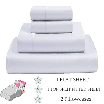 Amazon.com: MyGiza Sheets 4 Pcs Flex Head King Sheets Sets